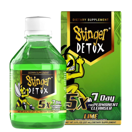 Stinger Detox 5X 7-Day Extra Strength Permanent Drink - Lime Flavor - 8 FL OZ
