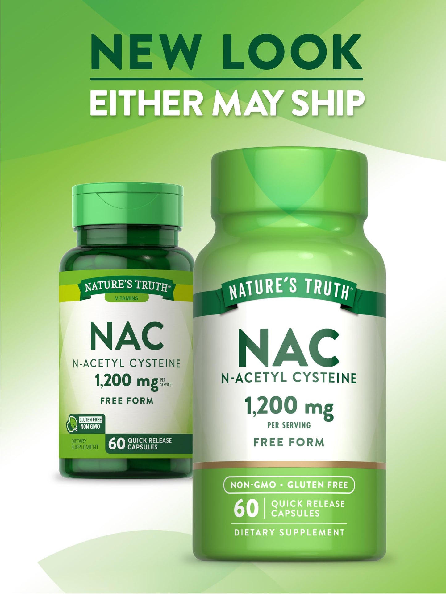 Nature's Truth NAC Supplement | 1200mg | 60 Capsules | N Acetyl Cysteine | Free Form Amino Acid | Non-GMO and Gluten Free Supplement