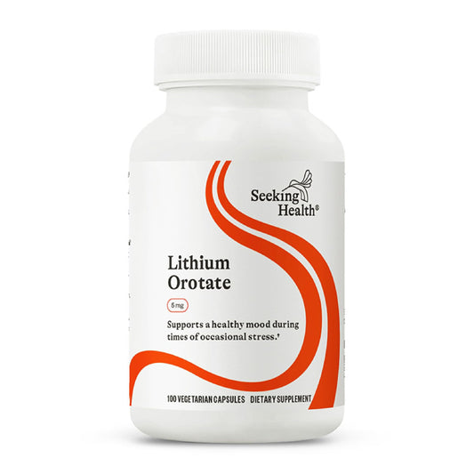 Seeking Health Lithium Orotate, 5 mg Lithium Supplement, Healthy Mood and Memory Support, Healthy Nervous System Function Support, Vegetarian (100 Capsules)*