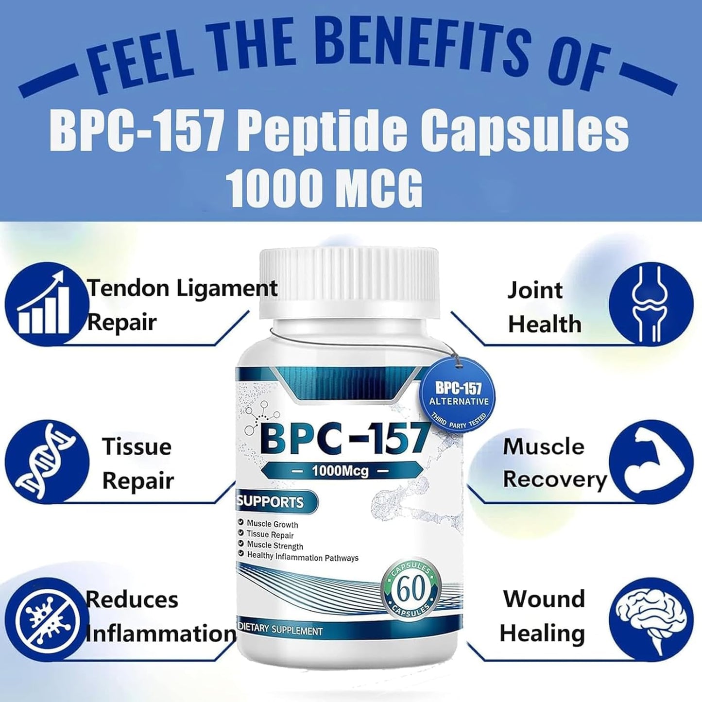 vvovvug 𝐁𝐏 157 Peptide Capsules - New Protective Compound 157, 𝟏𝟓𝟕 Pro 1000mcg, 𝟏𝟓𝟕 𝐂𝐚𝐩𝐬𝐮𝐥𝐞𝐬 Non-GMO,Gluten Free Supplement 120 Capsules