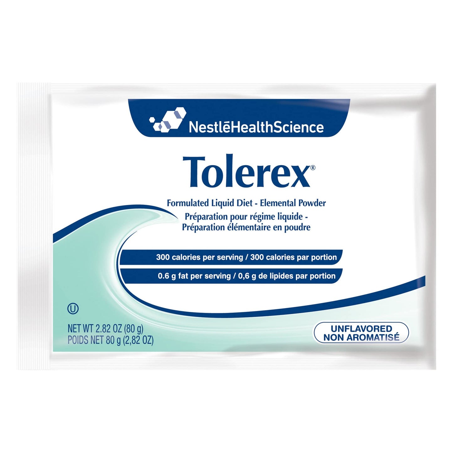 Tolerex-Flavor Unflavored Calories 300 / 300 ml Packaging 2.82 oz Packet - Box of 6