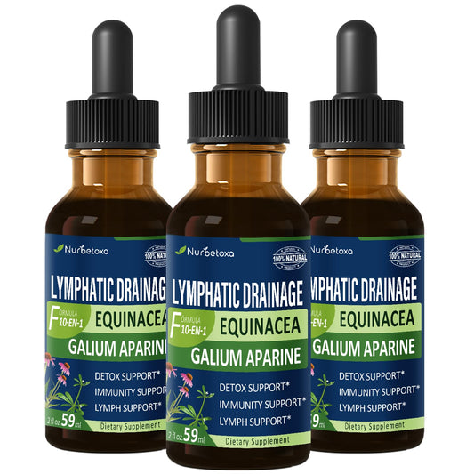 Nurbetoxa Cleavers Lymphatic Drainage Drops for Lymph System Detox Cleanse, Use with Lymph Massage Tool. 6oz