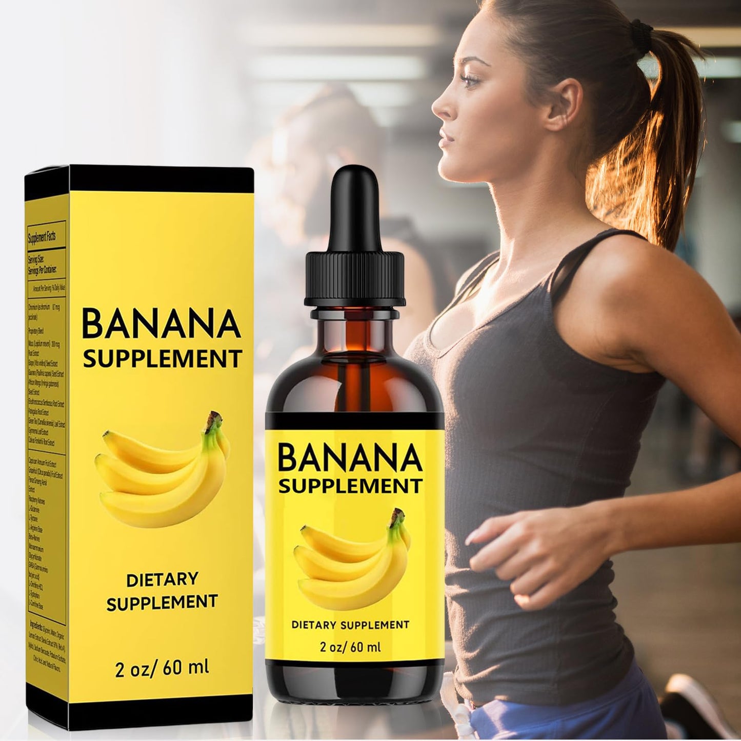 Banana Supplement Liquid Original Banana Extract Liquid for Women Gut Health 2 Pack