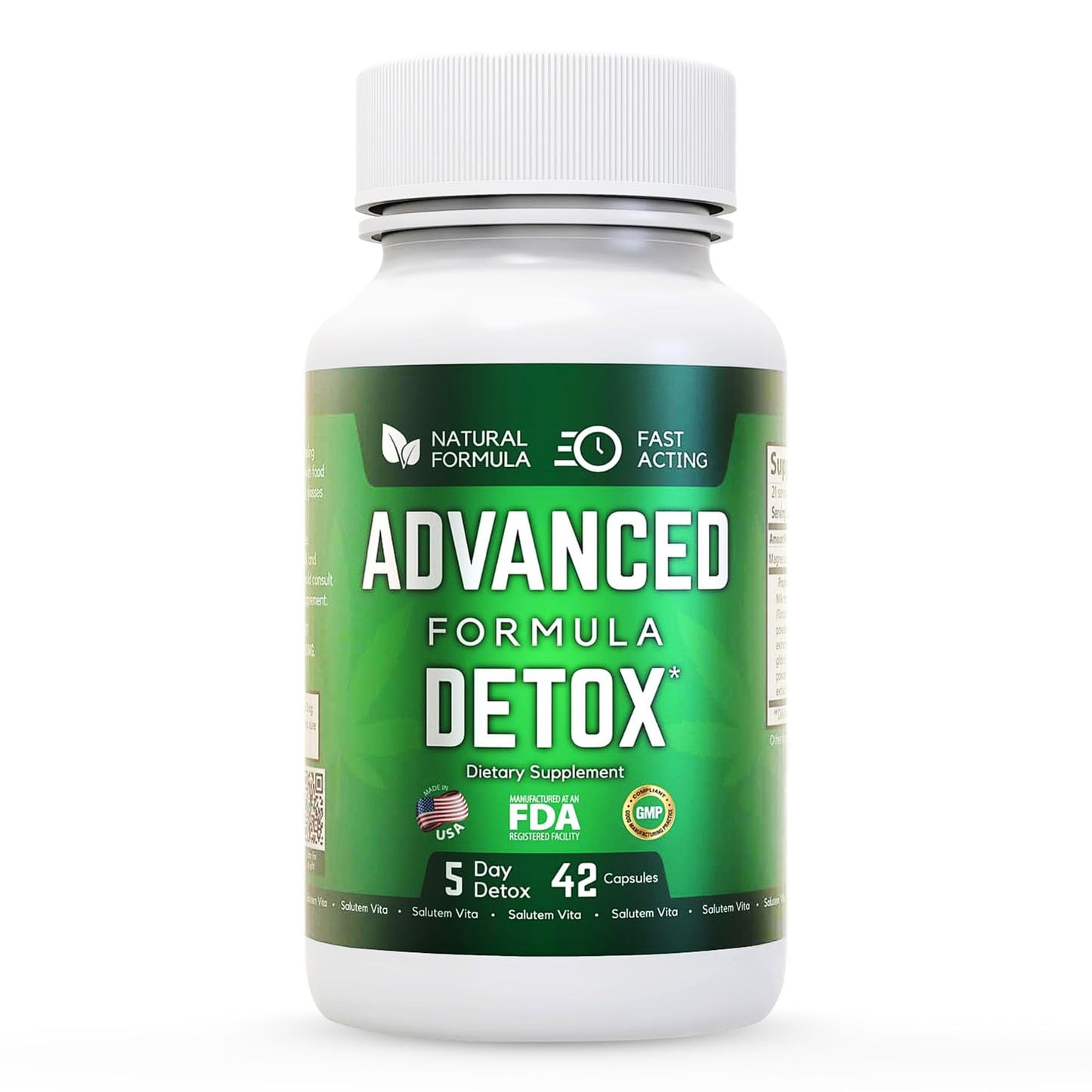 Salutem Vita Advanced Detox Cleanse, Natural Detox & Cleanse with Milk Thistle, Licorice Powder, and More, Body Cleanse Detox for Women and Men, 42 Capsules