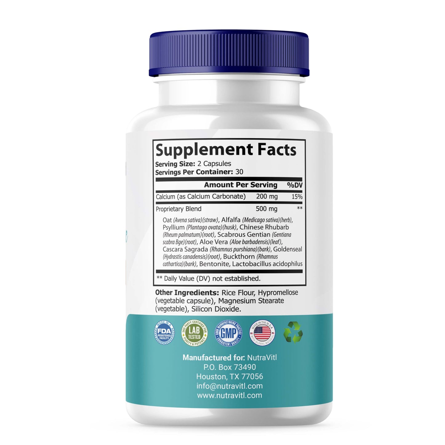 15 Day Gut Cleanse (30 Capsules) Advanced Detox Gut Support Formula with Senna, Cascara Sagrada & Psyllium Husk - Promotes Digestive Health & Regularity for Women and Men