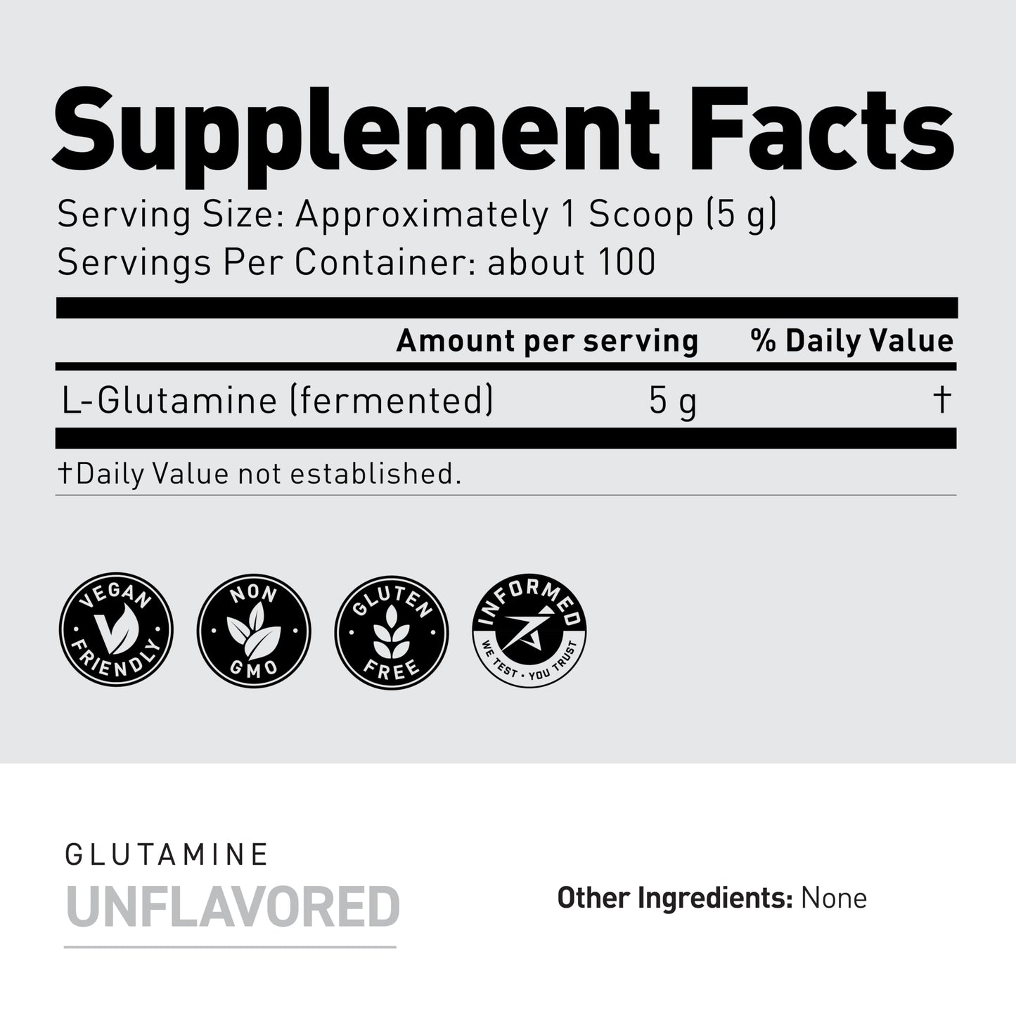 Kaged Muscle, L-Glutamine Powder 500 Gram, Vegan, Support Muscle Recovery, Post Workout, Glutamine, Banned-Substance Free, Unflavored, 100 Servings