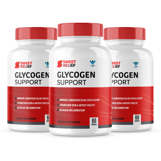 (3 Pack) Sweet Relief Glycogen Support - SweetRelief Blood Vessel Cleaner, Sweet Relief Capsules, Advanced Formula for Overall Wellness, Sweet Relief Reviews (180 Capsules) 3 Month Supply