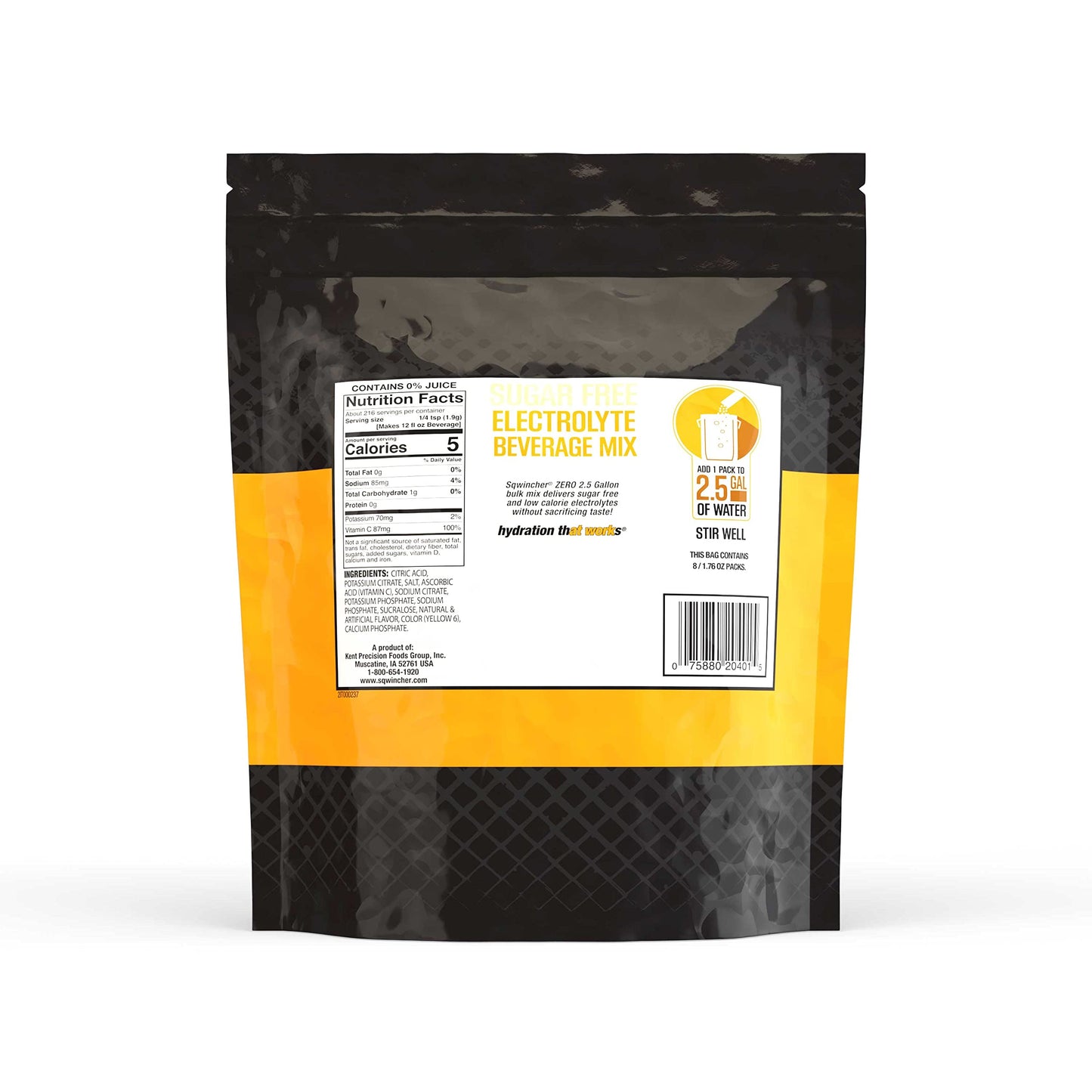 Sqwincher Zero Powder Pack Sugar Free, Assorted Flavors, 1.76 oz (Pack of 32)