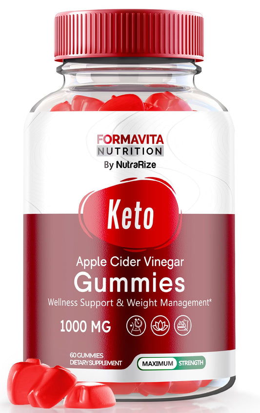 Formavita Nutrition ACV Gummies, Formavita Nutrition Keto ACV Advanced Weight Loss Formula, Maximum Keto Support, All Natural Nutrition, Apple Cider Vinegar 1000MG, Keto Vitamin Reviews (60 Gummies)