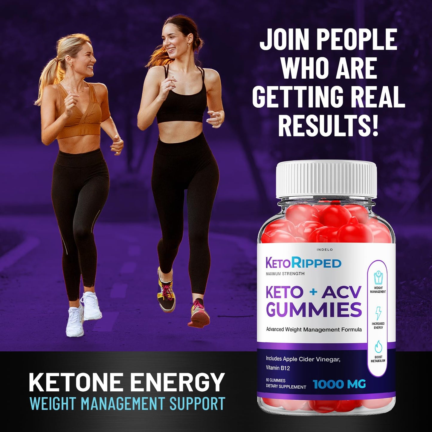 (2 Pack) Keto Ripped ACV Gummies - Advanced Formula Ripped Keto + ACV Gummies Apple Cider Vinegar Ripped ACV Gummies Dietary Supplement Reviews Extra Strength (120 Gummies)