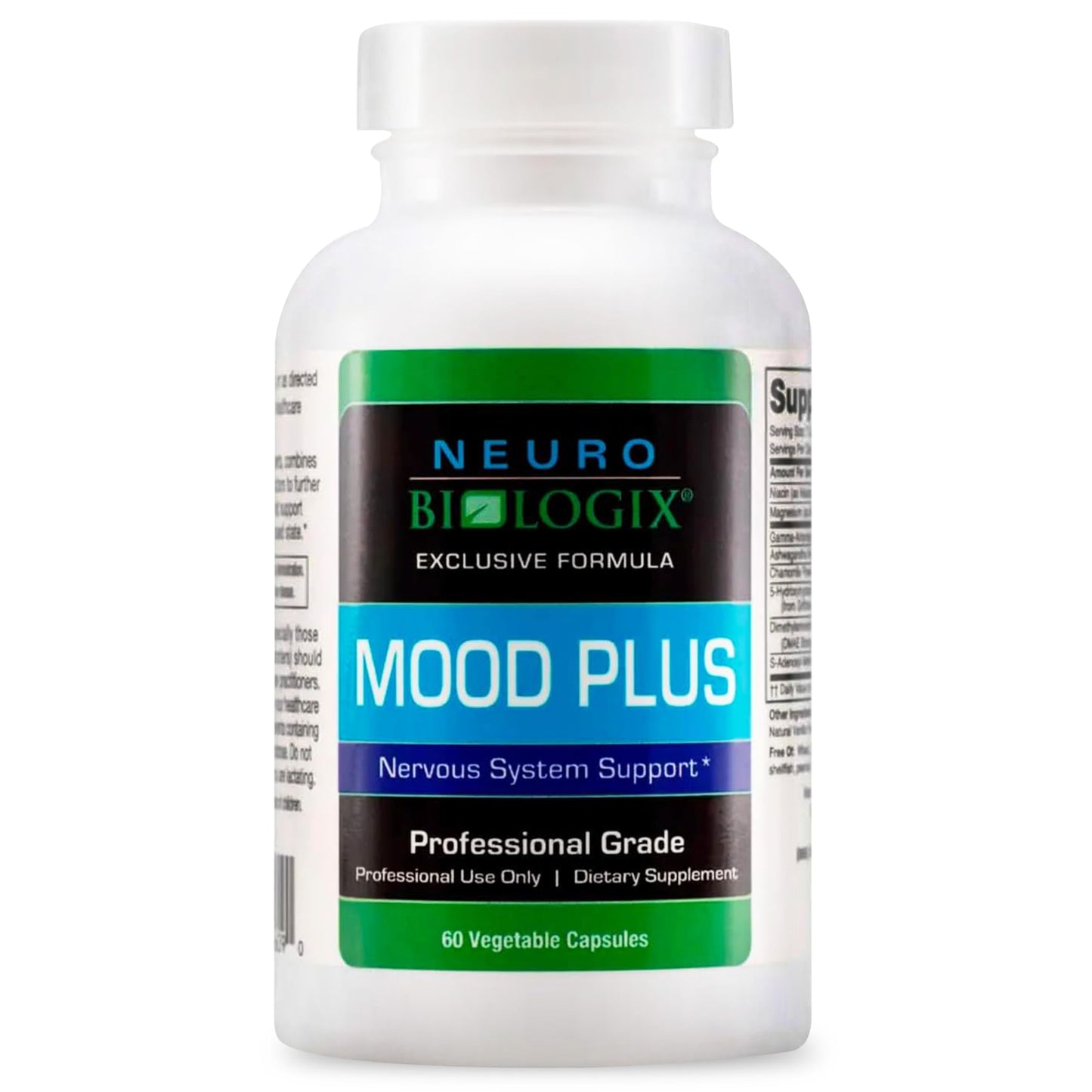 Mood Plus Complete Mood Support Supplement - Calming Supplement for Stress Assistance, Brain Function Support & Serotonin Regulation - 5 HTP Supplement with Niacin, GABA & Ashwagandha - 60 Capsules