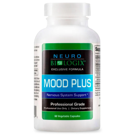 Mood Plus Complete Mood Support Supplement - Calming Supplement for Stress Assistance, Brain Function Support & Serotonin Regulation - 5 HTP Supplement with Niacin, GABA & Ashwagandha - 60 Capsules