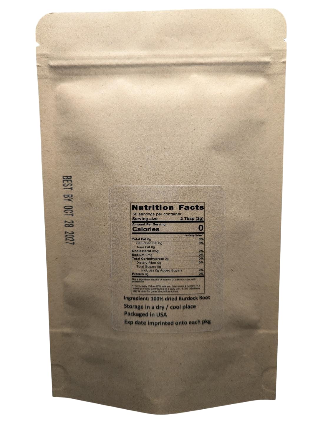 Burdock Root - Arctium lappa Roasted Loose Burdock Root Cut 100% from Nature (4 oz)