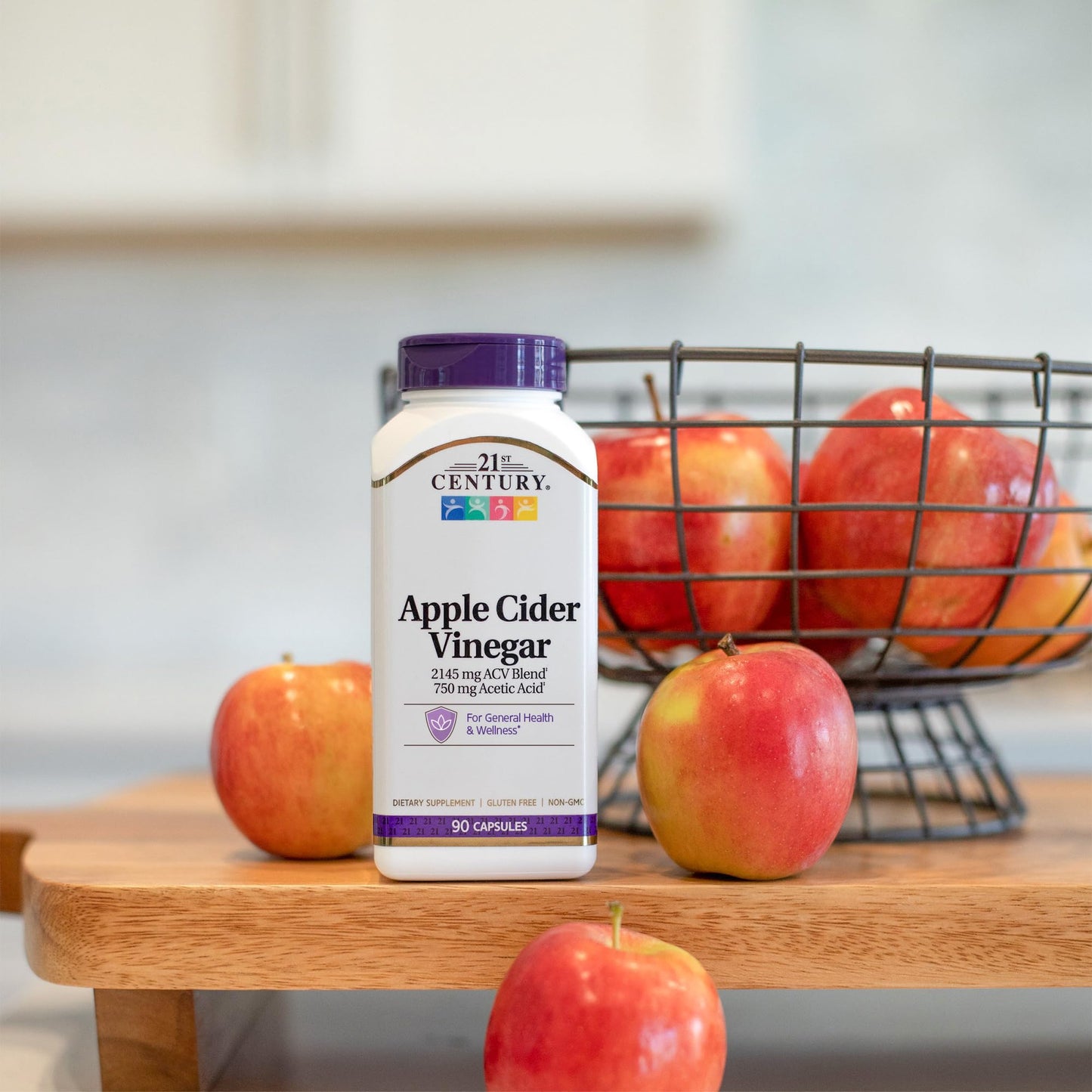 21st Century Healthcare Apple Cider Vinegar, 90 Count Capsules