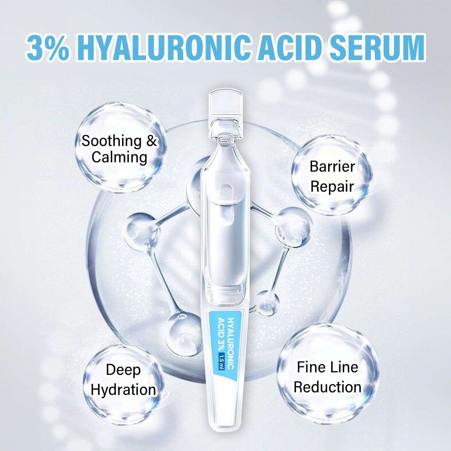 Ultra-Hydrating Serum, 3% Hyaluronic Acid for Face Smoother Softer Skin, Pre-makeup Skin Care Hydrating