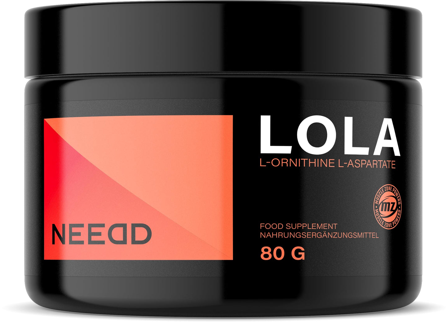LOLA (L-Ornithine-L-Aspartate) Powder 80g -Mix of Two Amino Acids: Ornithine and L-aspartic Acid 1000 mg per Serving - 80 Servings per Pack - Diet Supplement - by MZ