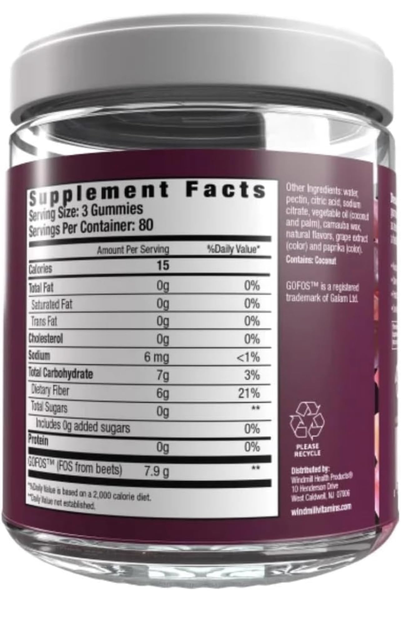 Country Farms Fiber Care Prebiotic Gummies, 6g of Fiber Per Serving, FOS from Beets, Digestive Health, Supports Regularity, Mixed Fruit Flavor, (240 Gummies)