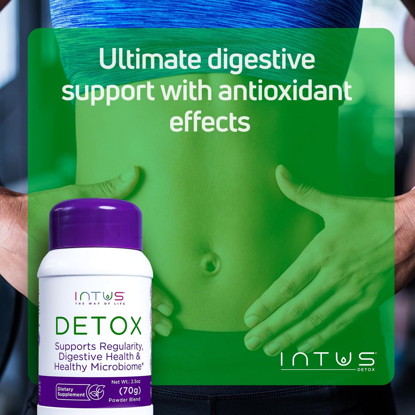Intus Detox | Colon Cleanse and Liver Detox for Digestive Health | Ayurvedic Herbal Supplement to Support Gut Health, Chronic Constipation, Improve Digestion, and Provide Bloating Relief | 2.5 oz