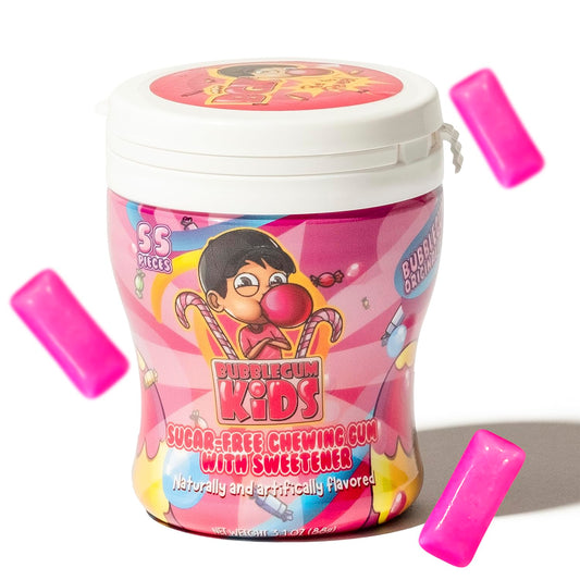 Bubblegum Kids SugarFree Gum  Classic Bubble Gum Flavor Sugar Free  Bubble Gum for Kids and Adults Craving Nostalgia  Vegan and Kosher Friendly Parent Approved Bubble Gum  Pack of 1