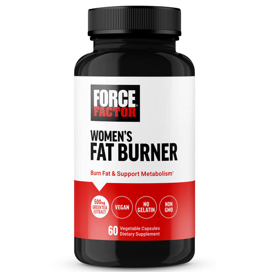 FORCE FACTOR Women’s Fat Burner, Metabolism Booster, and Weight-Loss Supplement Support, Green Tea Fat Burner Weight-Loss Pills to Help with Energy, Diet, and Exercise, Vegan, Non-GMO, 60 Capsules