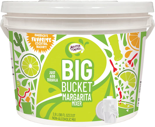 Master of Mixes BigBucket Margarita Mix Ready to Use 96 oz LowProfile Individually Boxed