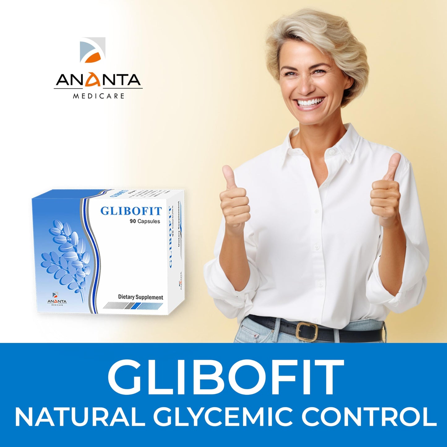 Glibofit Plant-Based Metabolism Support Supplement - Supply for Healthy Carbohydrate & Lipid Metabolism - 90 Vegan Capsules