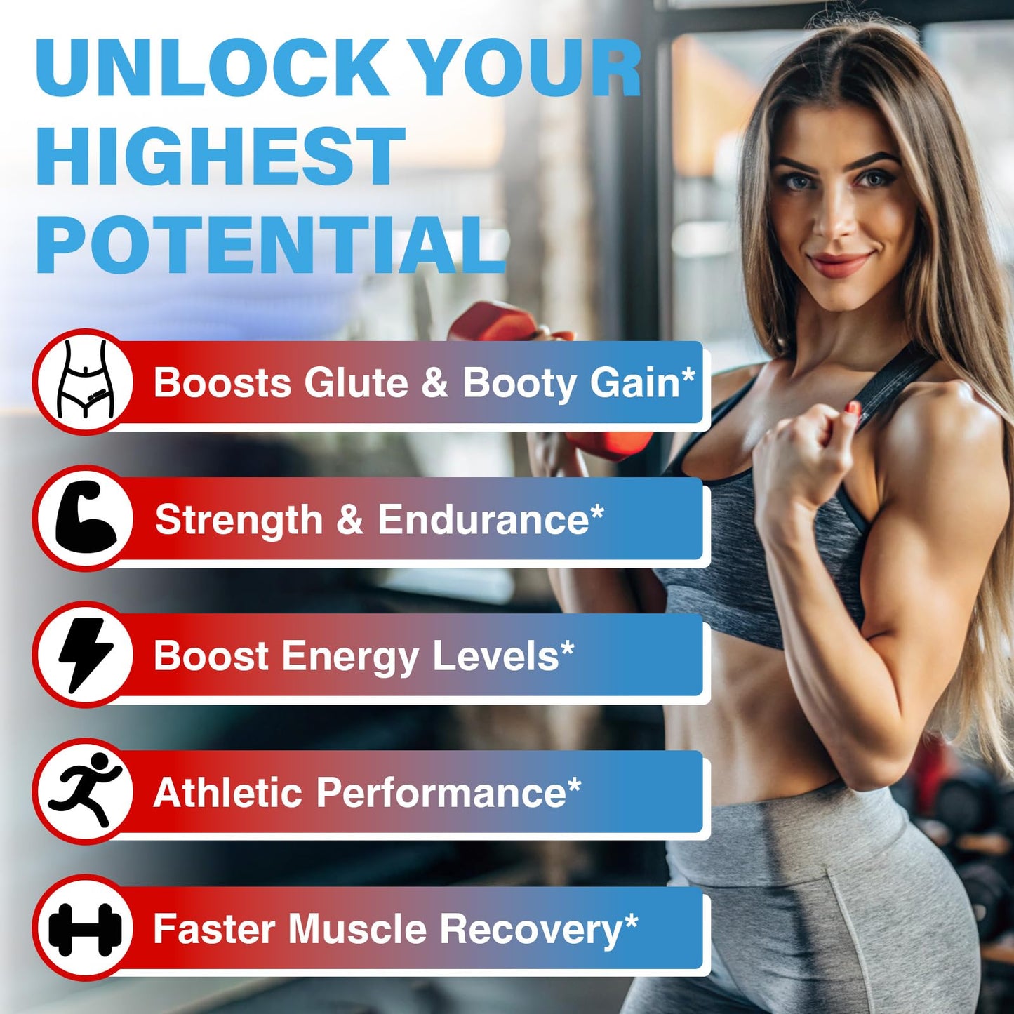 Creatine Monohydrate Gummies, Pre-Workout Chewables Supplement for Women and Men, Creatine Monohydrate with Taurine & B6 - for Muscle, Strength, Endurance & Energy, Vegan (Berry, 60 Gummies)