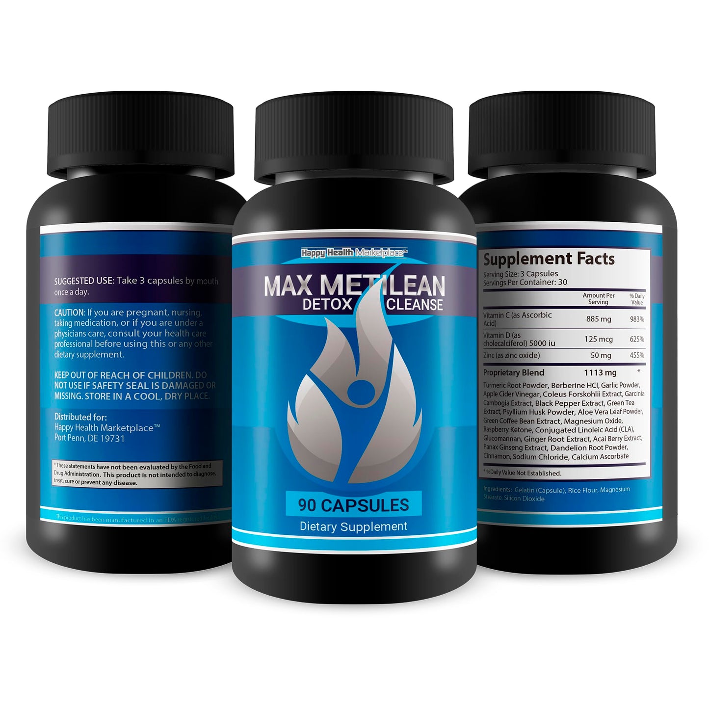 Max Metilean Detox Cleanse - Our Best Detox Cleanse for Women - Gentle Full Body Cleanse for Women - Gut Cleanse Detox for Women - Colon Detox Cleanse Pills Body Cleanse Detox for Women Colon Cleanse