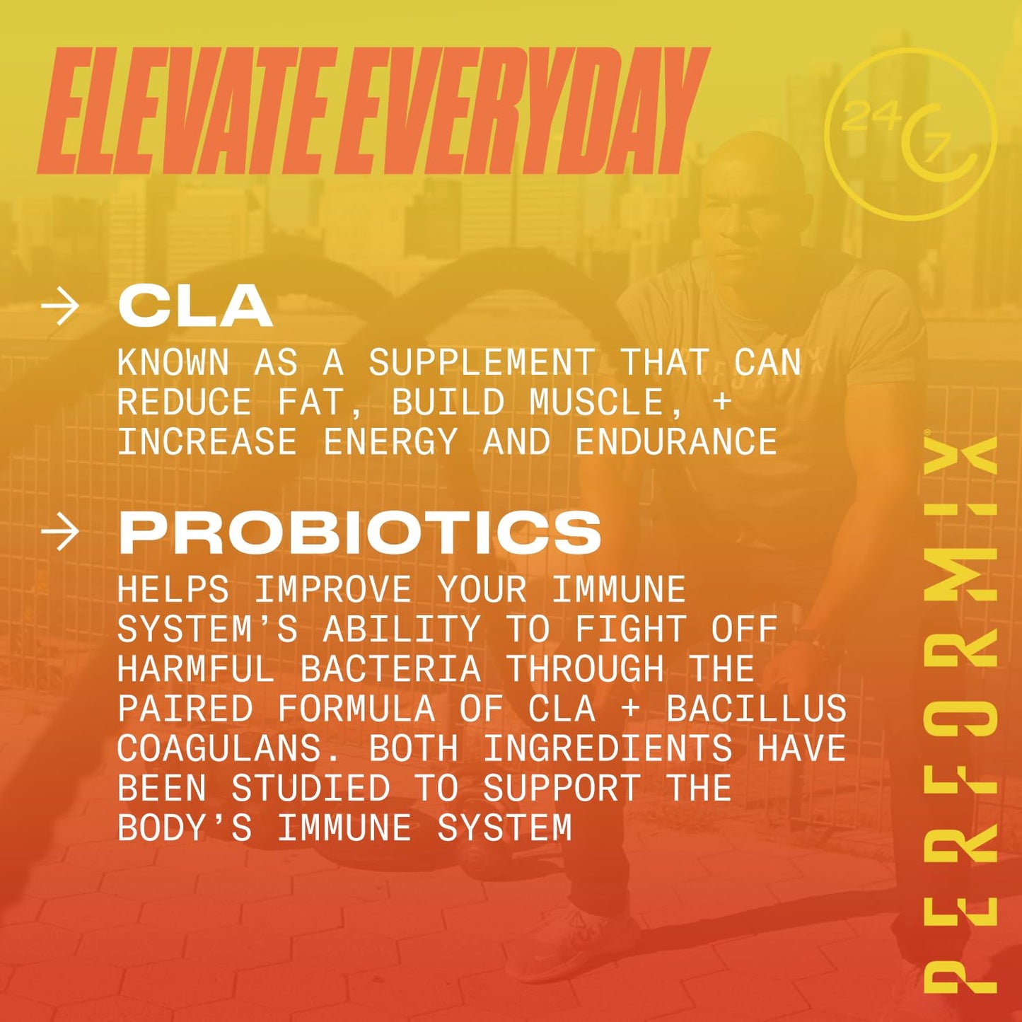 PERFORMIX - AbCuts CLA + Probiotics - Fitness Goals - Supports Lean Muscle Growth & Gut Health - Energy & Endurance - Digestive Health Wellness - Women & Men - 100 Soft Gels