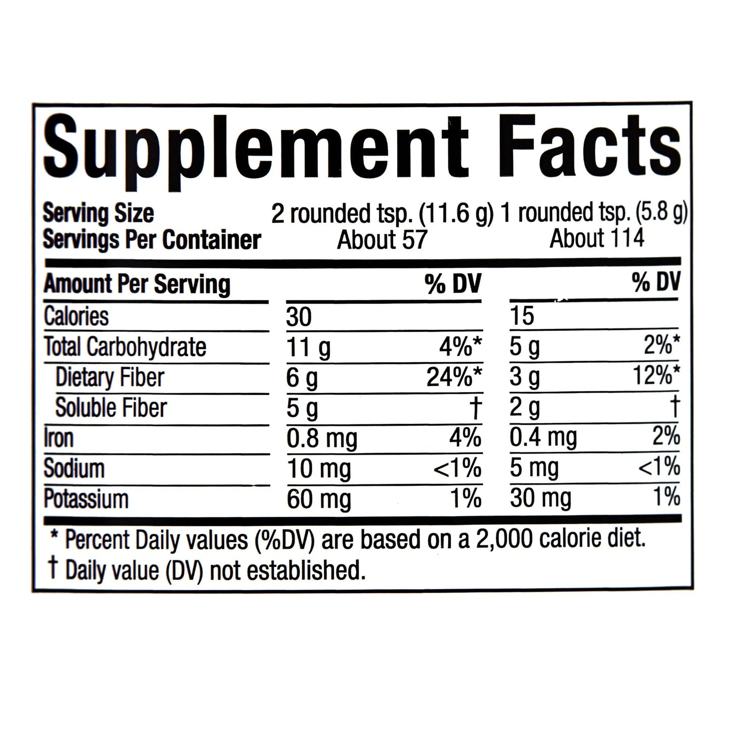 Daily Fiber Psyllium Husk Powder 23.3oz - 114 Teaspoon Doses, Sugar-Free Orange Flavor, Organic Soluble Fiber for Support Health Digestive. (Pack of 1)