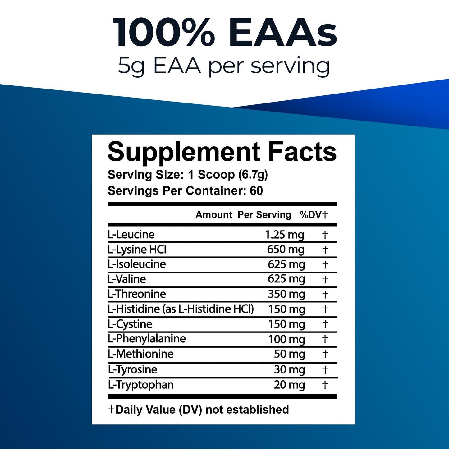 Ultimate 100% Essential Amino Acids Powder [Citrus Flavor, 60 (5g) Servings] BCAA Plus L-Lysine, L-Threonine, L-Phenylalanine, L-Methionine, L-Histidine & L-Tryptophan Nutritional Supplement