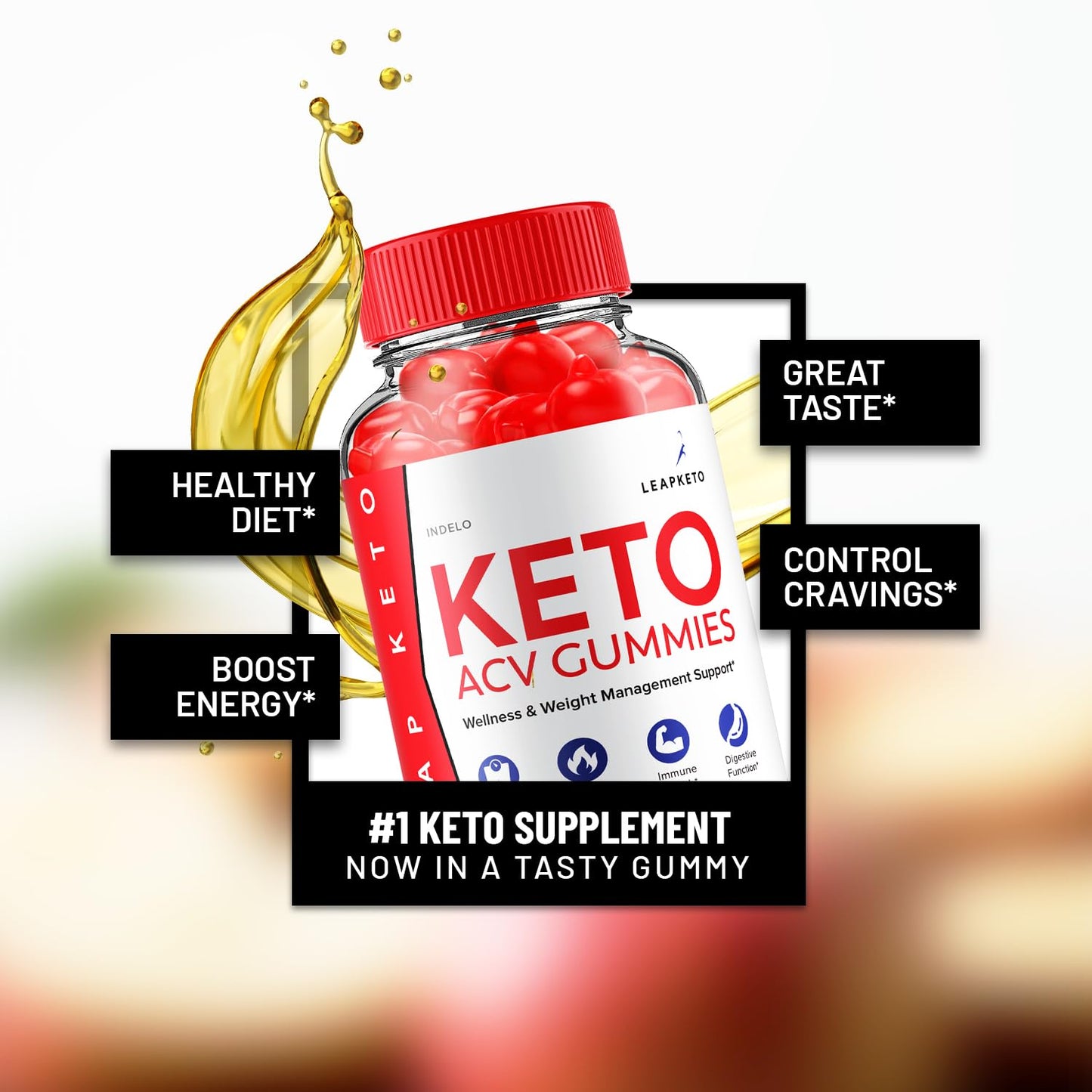 (2 Pack) Leap Keto ACV Gummies - Advanced Formula Leap Keto Plus Weight Management ACV Gummies Apple Cider Vinegar Keto Leap ACV Gummies Dietary Supplement Reviews Men Women (120 Gummies)