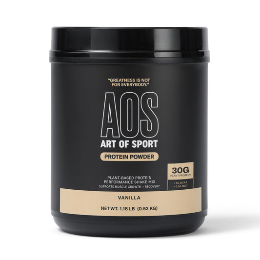 Art of Sport 30g Protein Powder, Vanilla, Protein for Athletes, Dairy & Gluten Free, 0g Sugar, 5g BCAA, 3.5g MCT, 1.18lb tub