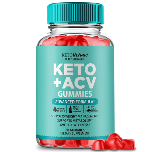 Ketolicious Keto ACV Gummies, Ketolicious ACV-Keto Gummies 1000MG - Extra Strength, Ketolicious All Natural Apple Cider Vinegar, Vitamin B12, Pomegranate, KetoLicious ACV Gummy Reviews (60 Gummies)