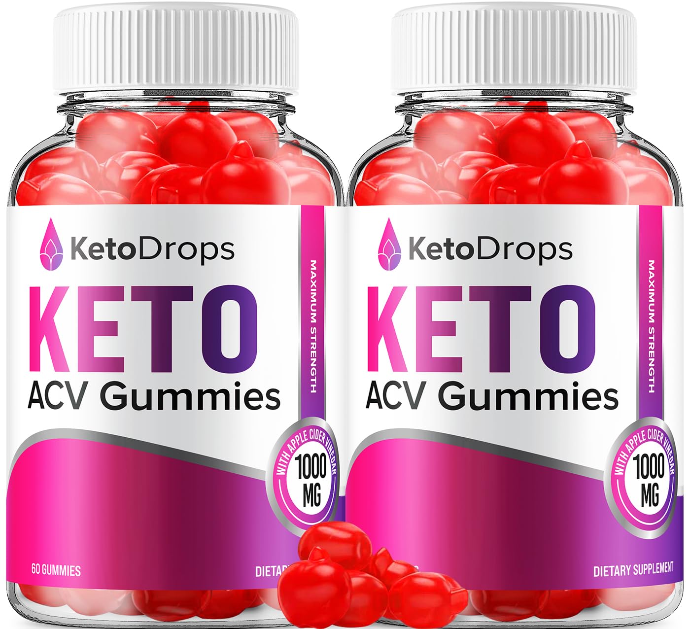 (2 Pack) Keto Drops ACV Gummies - Advanced Formula Drops Keto Plus ACV Gummies Apple Cider Vinegar, Weight Management, ACV Dietary Supplement Men Women (120 Gummies)