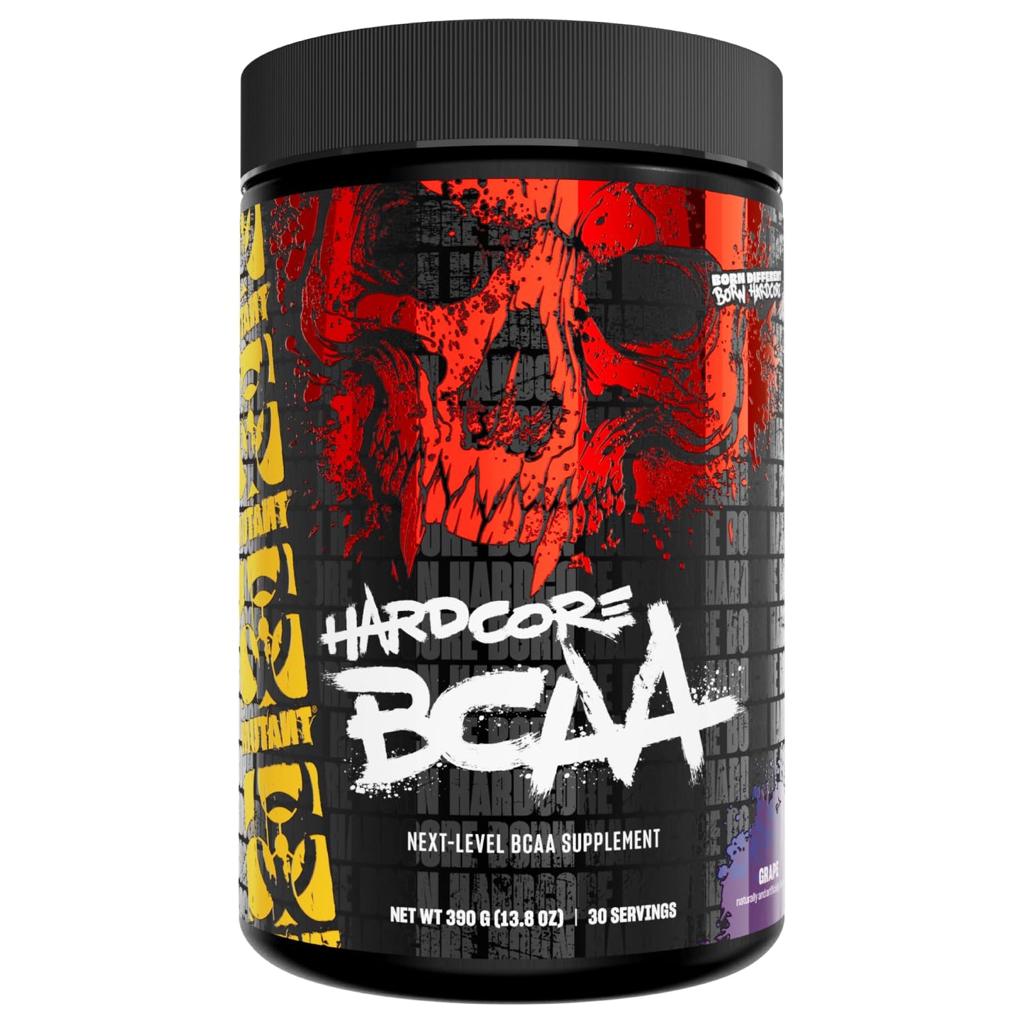 Mutant Hardcore BCAA - Pre, Intra or Post Workout - BCAA Next Level branched-Chain Amino Acids Supplement - Hydration + Recovery - 30 Serving - Grape
