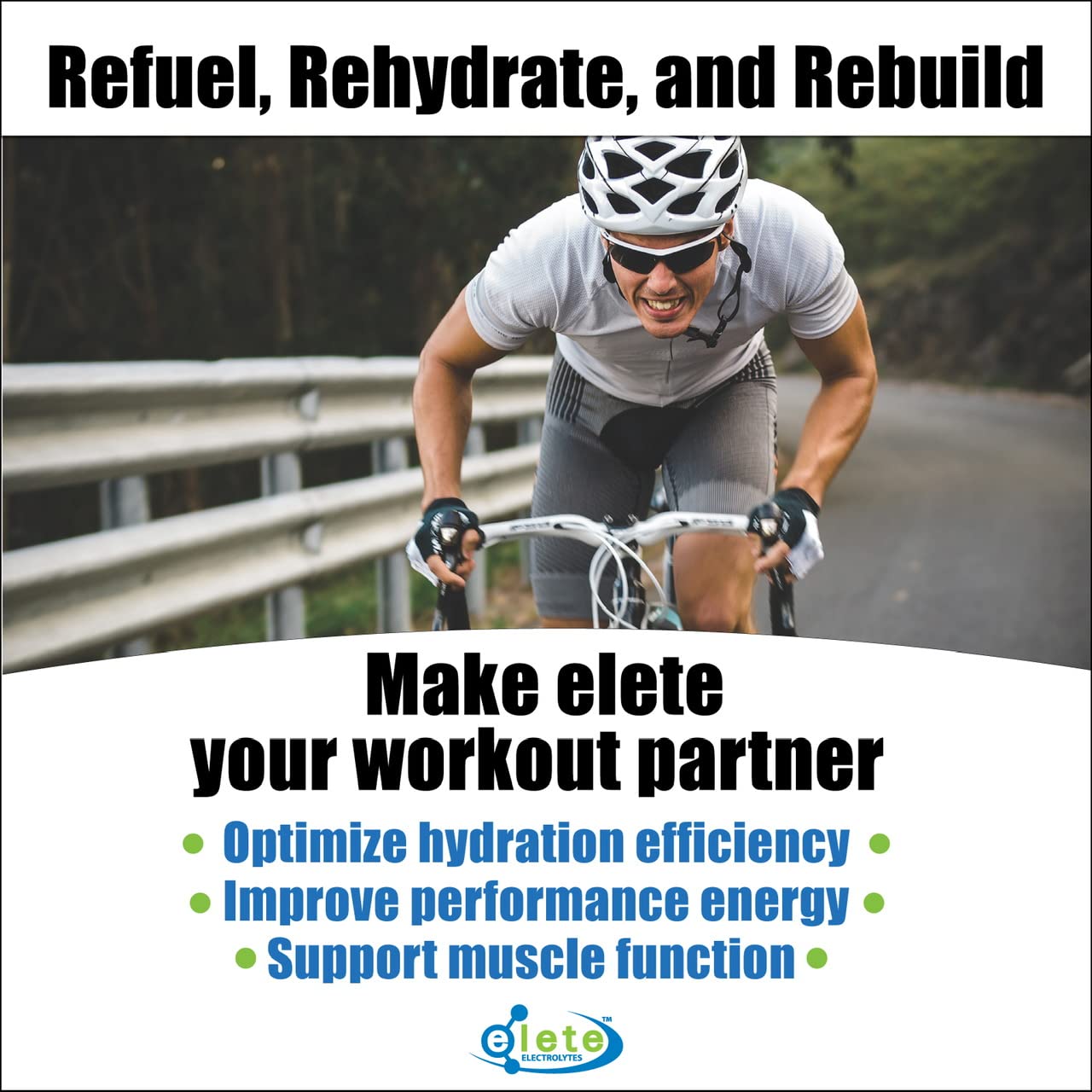elete - Electrolyte Add-In - 1 Pocket Bottle - 4 Essential Electrolytes Concentrate - All Natural - Transforms Any Drink into a Sports Drink - 24.6mL