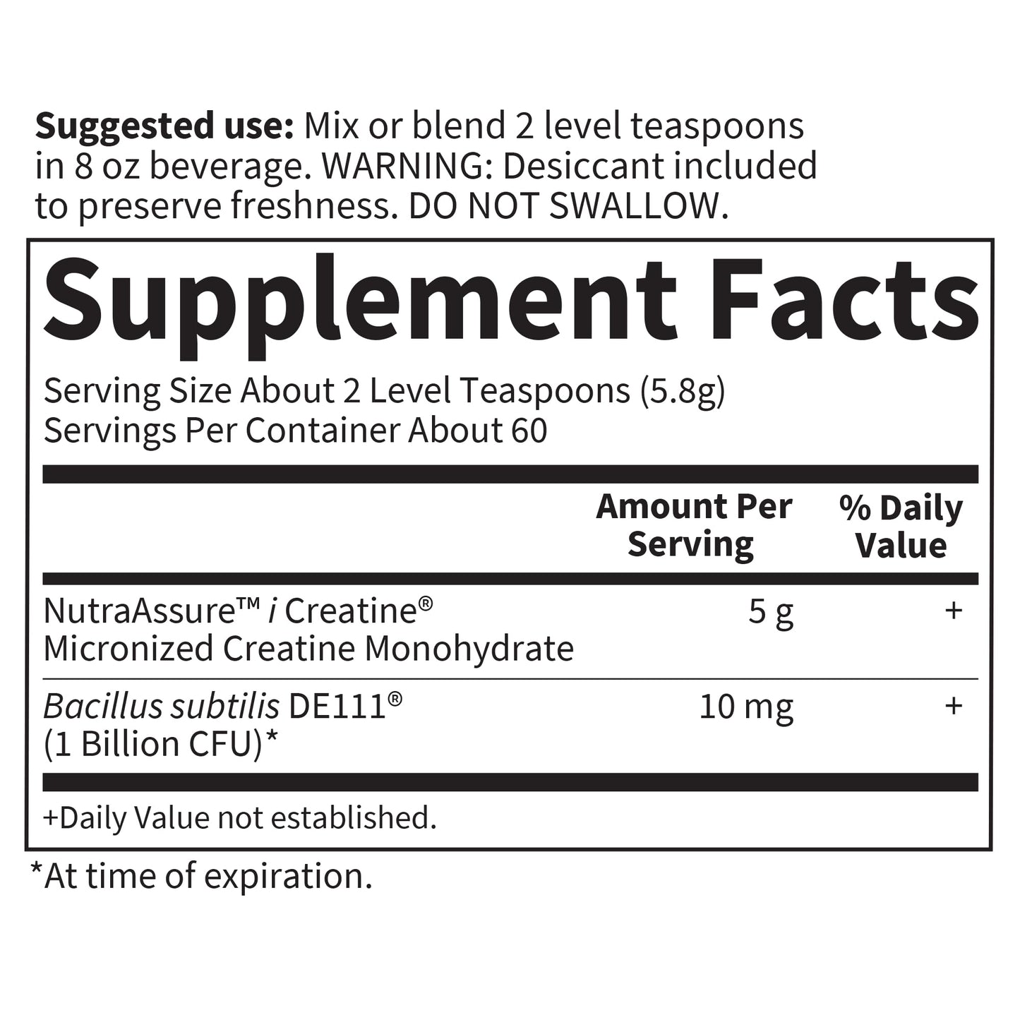 Garden of Life Creatine Monohydrate Powder for Women and Men, Micronized Pre Workout with Probiotics for Muscle, Strength, Performance, Sport Amino Energy, About 60 Easy to Mix Unflavored Servings