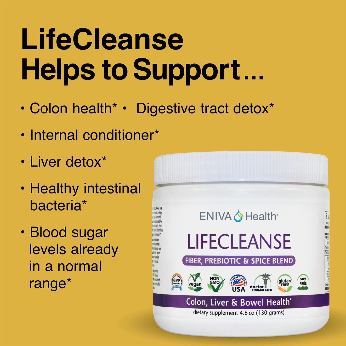 Eniva LifeCleanse Natural Fiber Complex Powder (4.23 oz)