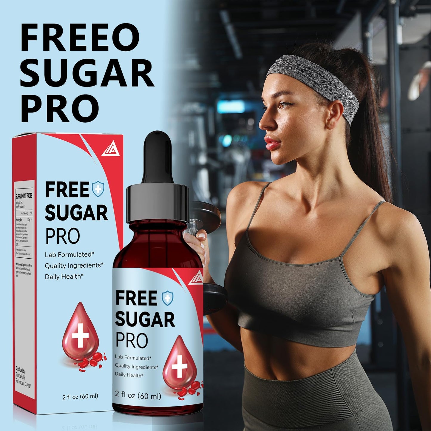 Free Sugar Pro Drops, Free Sugar Pro Liquid Drops, Health Support Supplement Men and Women, New Advanced Formula (60ml/2oz) (2)