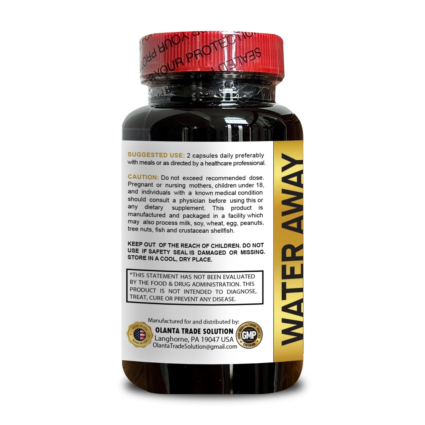 Generic Water Out Pills - Water Diet Pills, Water Supplement, Water Pills Water Retention, Water Loss Pills, Fast Acting Water Away Pills for Women and Men - 2 Bottles