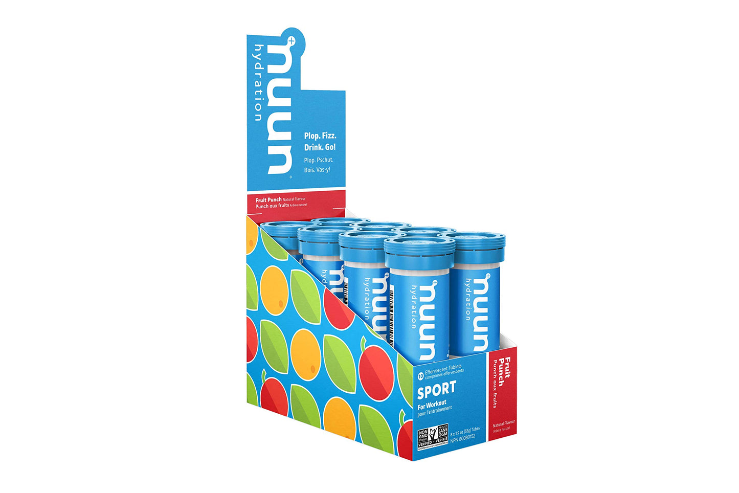 Nuun, Sport,Tablets, 8 Tubes, Fruit Punch