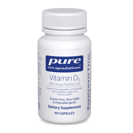 Pure Encapsulations Vitamin D3 250 mcg (10,000 IU) - Supplement to Support Bone, Joint, Breast, Heart, Colon & Immune Health - with Premium Vitamin D - 60 Capsules