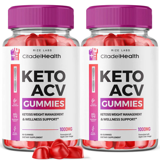 (2 Pack) Citadel Health Keto Gummies - Citadel Health Keto ACV Gummies for Advanced Weight Loss Body Boost Keto Gummies with Apple Cider Vinegar Supplement Belly Fat (120 Gummies)