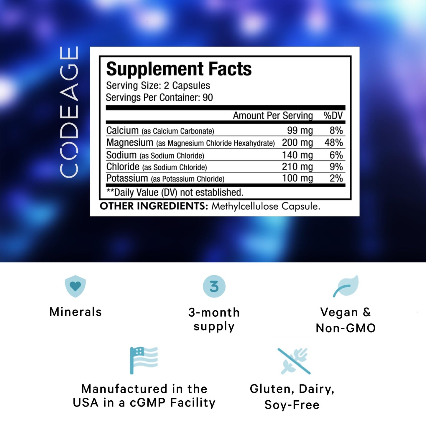 Codeage Keto Electrolytes Supplement - Vegan Electrolyte Tablets w Magnesium, Potassium, Calcium & Salt - Electrolyte Powder Salt Pills & Drink Hydration Supplements - Non-GMO Keto Diet - 180 Capsules