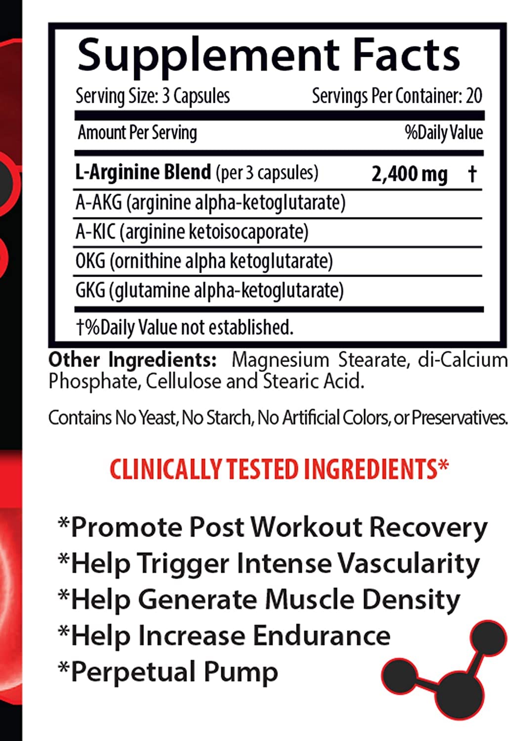 Muscle Pump pre Workout - Nitric Oxide 2400mg Muscle Pump, Extreme Strength - Nitric Oxide Supplements Natural, Nitric Oxide Pills for Men, Nitric Oxide Booster for Men, Nitric Oxide, 1B 60 Capsules