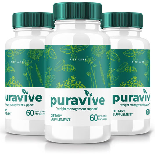 rize labs (Pack of 3 Puravive WeightLoss Capsules, Exotic Rice Capsules Reviews, Weight Support BAT Levels, Detox & Cleanse, All-Natural Easy to Swallow Formula (180 Capsules)