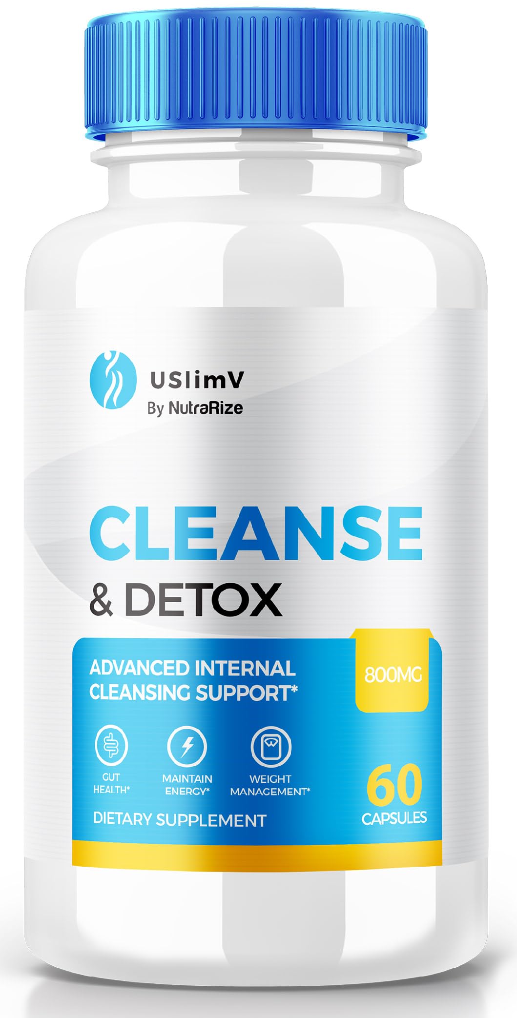 USlimV Capsules, USlimV Weight Loss Pills - for Advanced Internal Cleansing Support, USlimV All Natural Supplement, Keto + Vitamins Formula, USlim V Keto ACV Pastillas Reviews (60 Capsules)