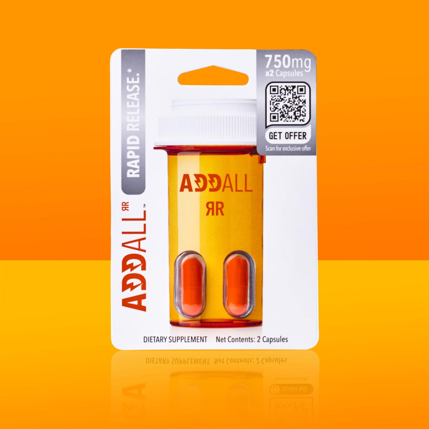 Addall Rapid Release Supplement (12 Pack) #1 Effective Alternative Brain Supplement Substitute Pills Nootropic & Energy | No Crash | Science Backed Formula | USA Made