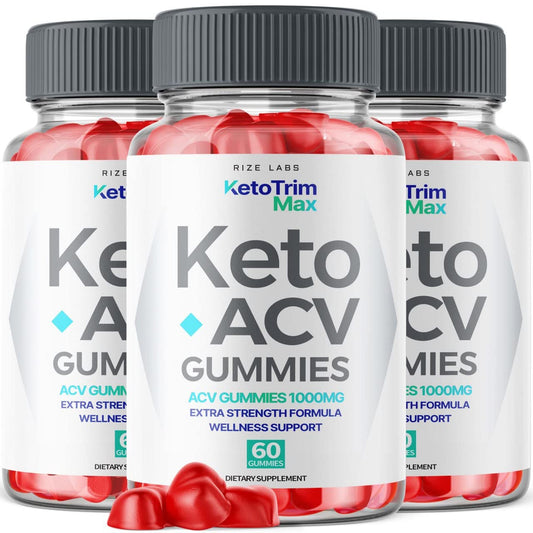 rize labs - Keto Trim Max ACV Gummies for Advanced Weight Loss with Apple Cider Vinegar Supplement Reduces Belly Fat Provides Extra Strength (180 Gummies)